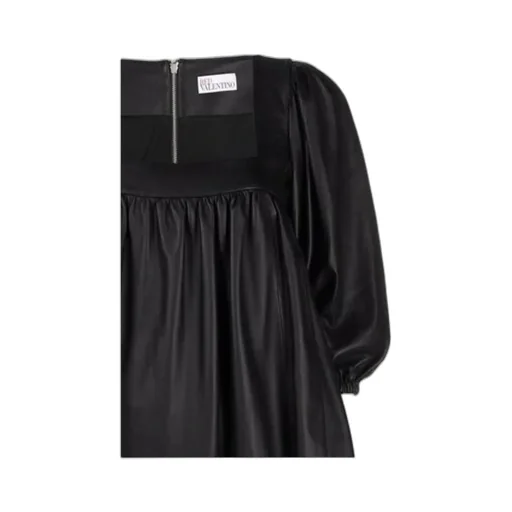 Long-Sleeved Wide-Necked Dress
