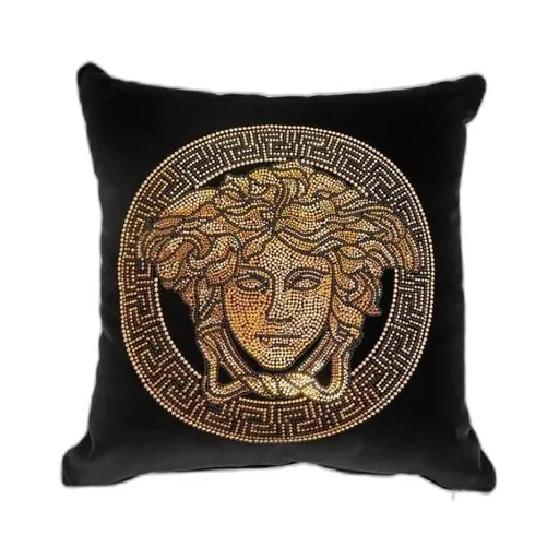 Versace Medusa Embellished Cushion