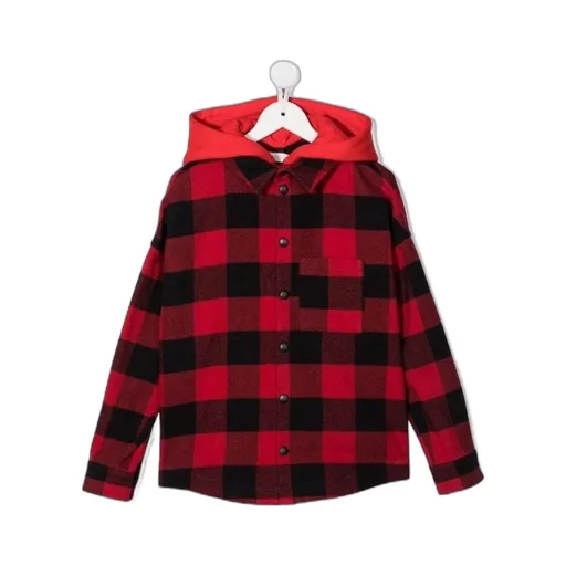 Palm Angels Kids Logo Print Hooded Overshirt