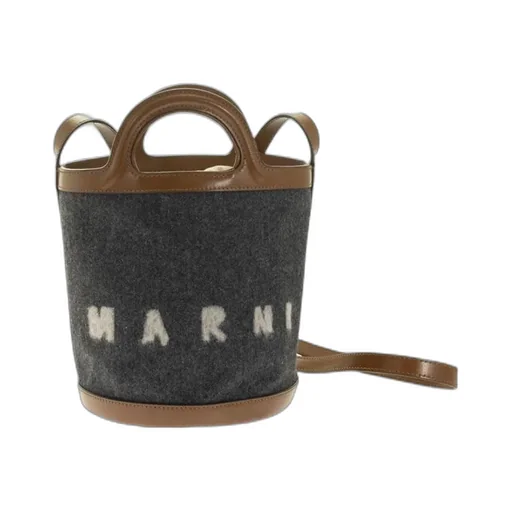 Tropicalia Mini Bucket Bag In Felt And Leather