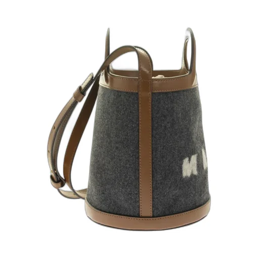 Tropicalia Mini Bucket Bag In Felt And Leather
