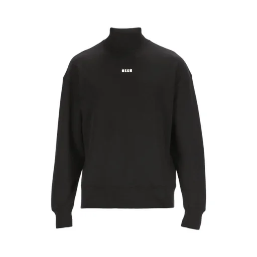 Msgm Logo Printed High Neck Sweatshirt