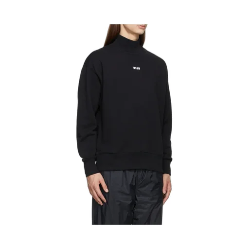 Msgm Logo Printed High Neck Sweatshirt