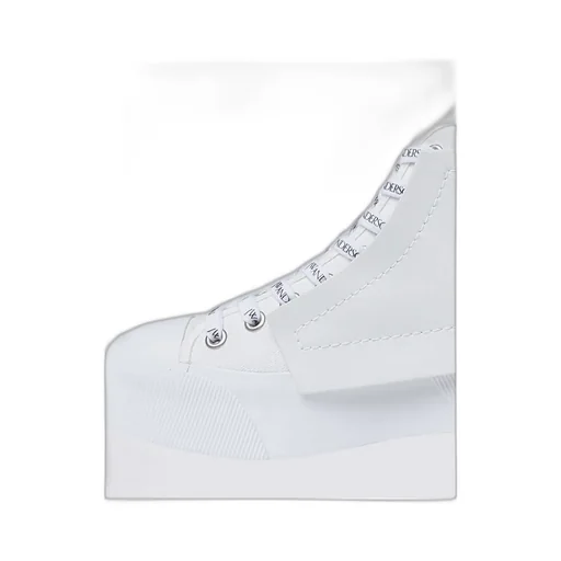 Leather And Canvas High-Top Sneakers