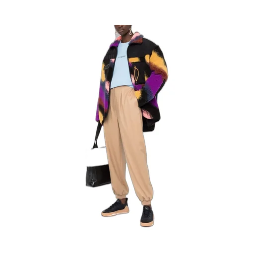 Marley Faux-Shearling Striped Coat