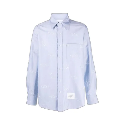 Animal-Embroidered Long-Sleeve Shirt