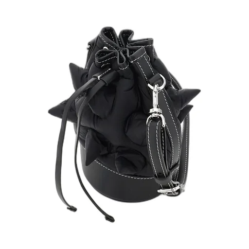 Black Riveted Shoulder Bag