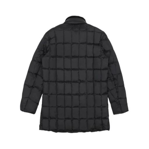 Medium And Long Style Plaid Down Jacket