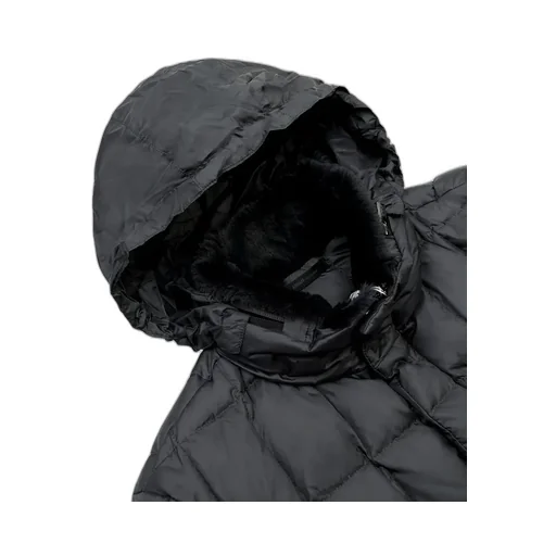 Medium And Long Style Plaid Down Jacket