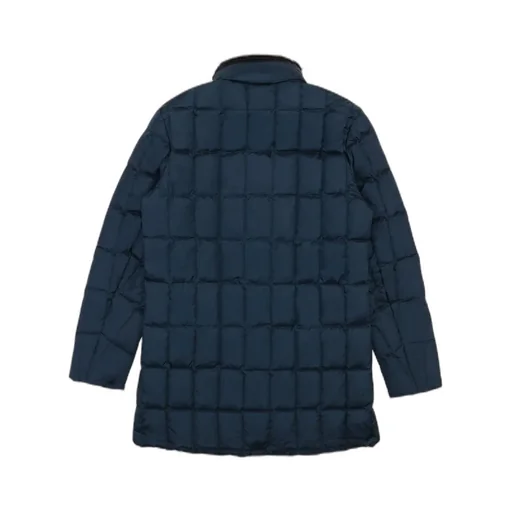 Medium And Long Style Plaid Down Jacket