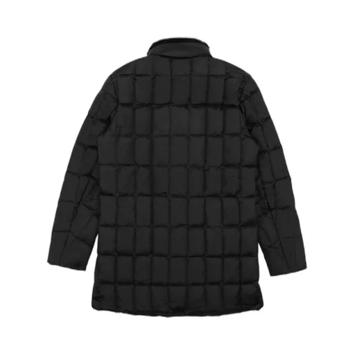 Medium And Long Style Plaid Down Jacket