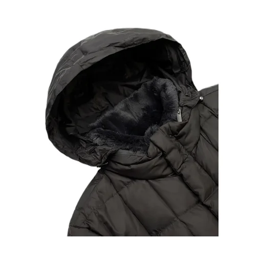 Medium And Long Style Plaid Down Jacket