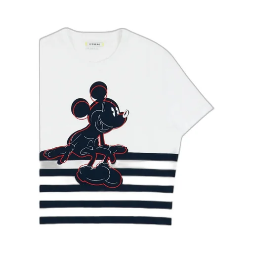 Round Collar Striped T-Shirt
