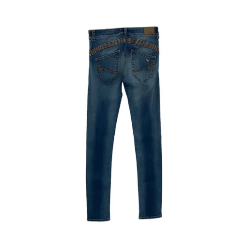 Zipper Button Denim Pants