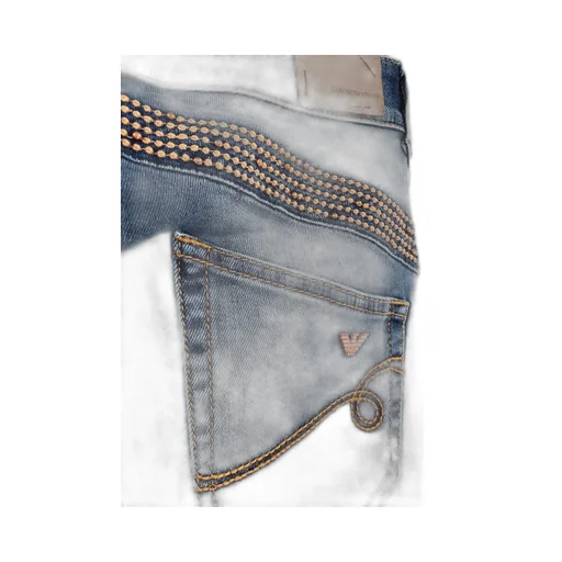 Zipper Button Denim Pants