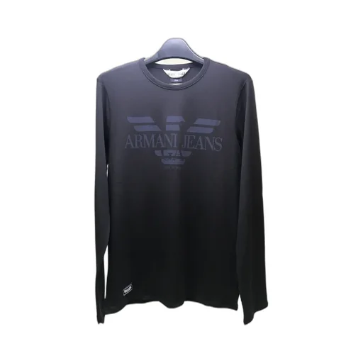 Logo Round Collar Long-Sleeved T-Shirt