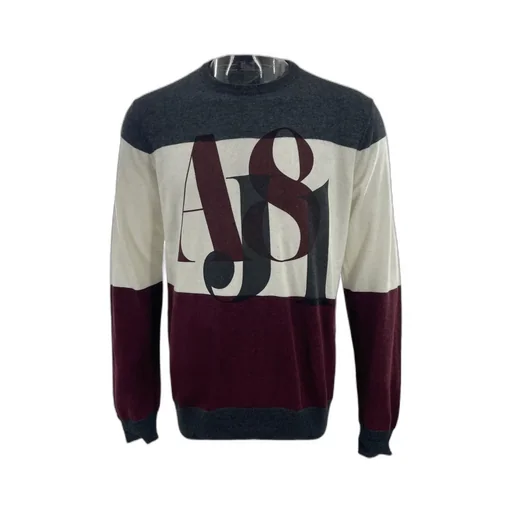 Round-Collar And Long-Sleeved Sweater