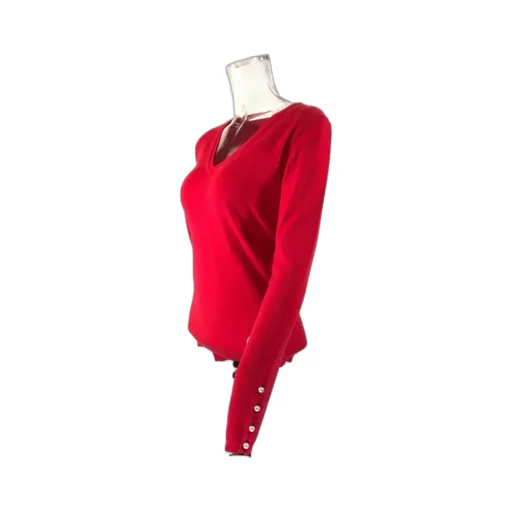 V-Neck Long-Sleeved Sweater