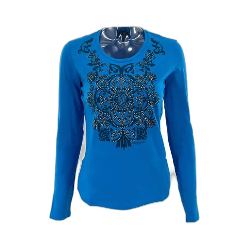 Round Collar And Long-Sleeved T-Shirt
