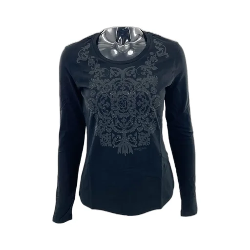 Round Collar And Long-Sleeved T-Shirt