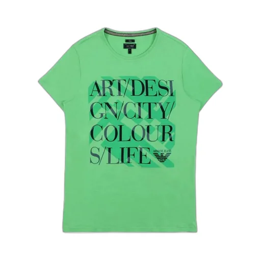 Round Collar Printed T-Shirt