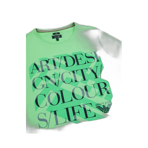 Round Collar Printed T-Shirt