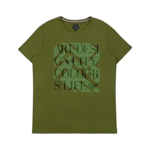Round Collar Printed T-Shirt