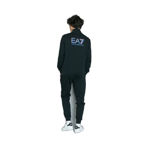 Black Logo Printed Sports Suit