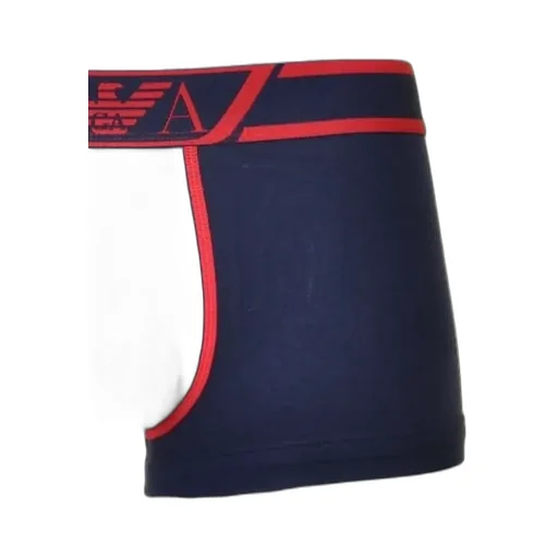Dark Blue Logo Waist-Printed Boxers
