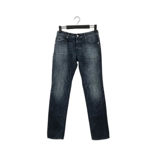 Faded Details Denim Trousers