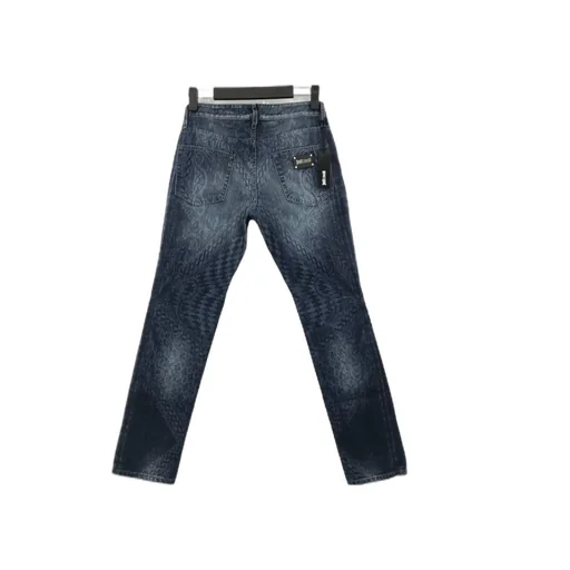 Faded Details Denim Trousers