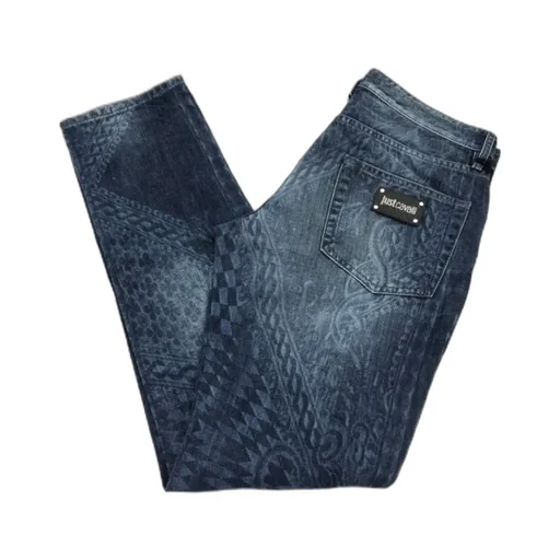 Faded Details Denim Trousers