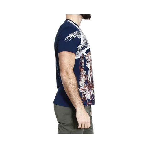 Navy Blue Printed T-Shirt