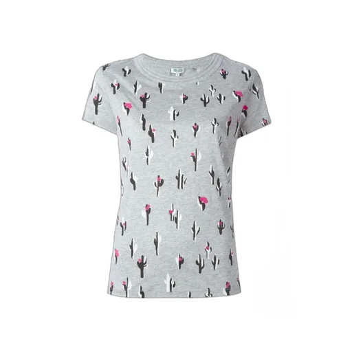Cactus Printed Plain Knitted T-Shirt