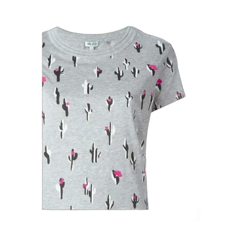 Cactus Printed Plain Knitted T-Shirt