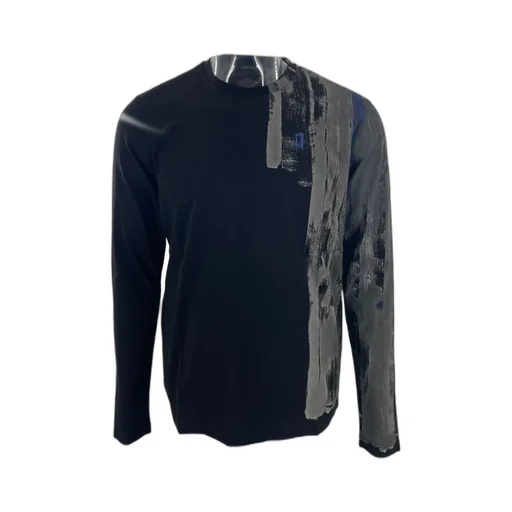 Round Collar And Long-Sleeved T-Shirt