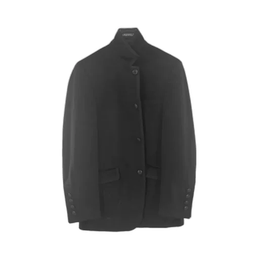 Single-Breasted Stand-Neck Casual Coat
