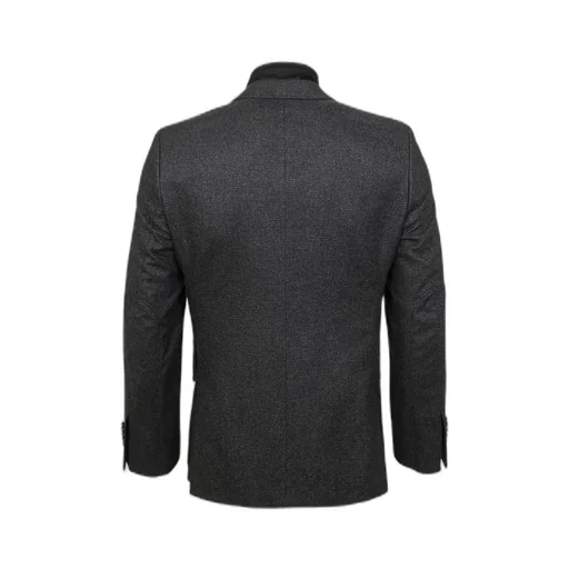 Dark Gray Single-Breasted Suit Coat