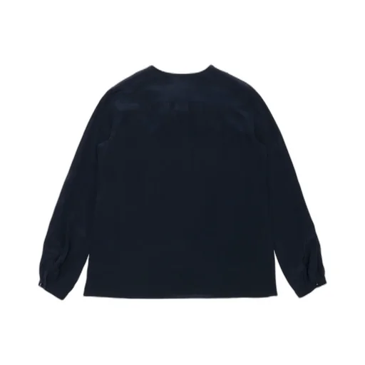 Dark Blue Ruffled Top