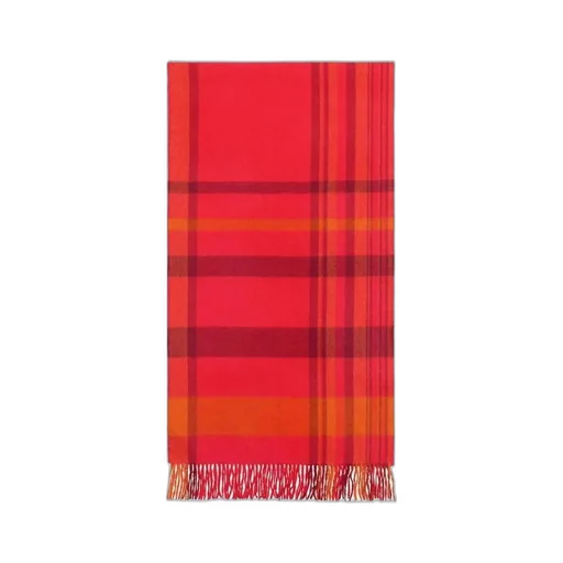 Checked Tassel Scarf