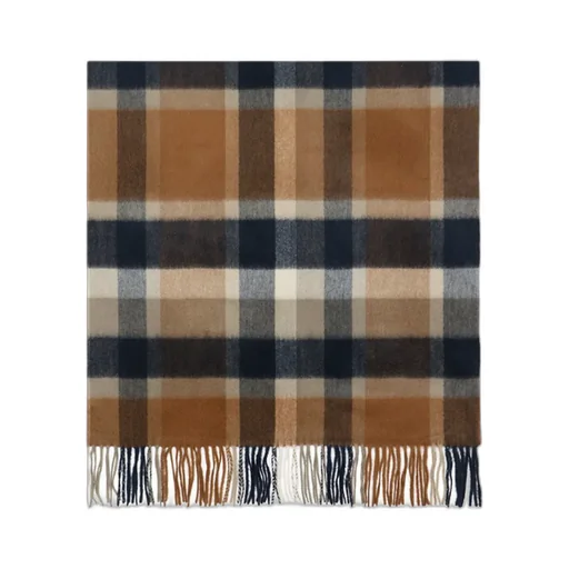 Checkered Fringed Scarf