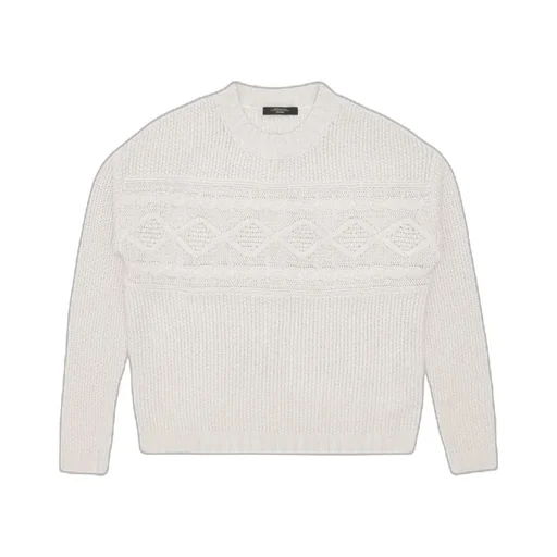 Round-Neck Long-Sleeved Knitted Sweater