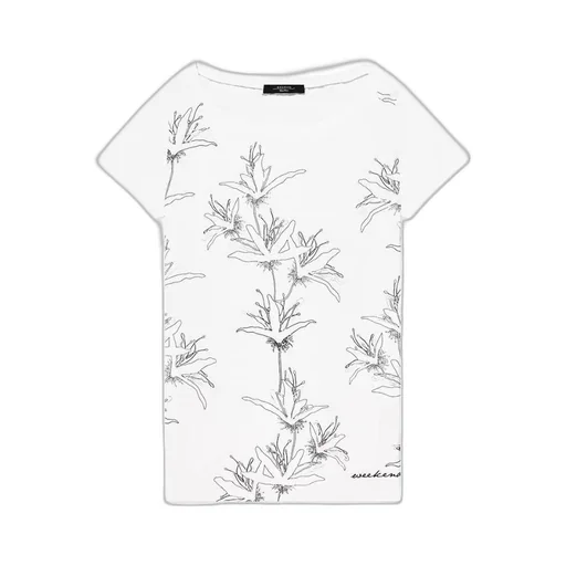 Round Collar Printed T-Shirt