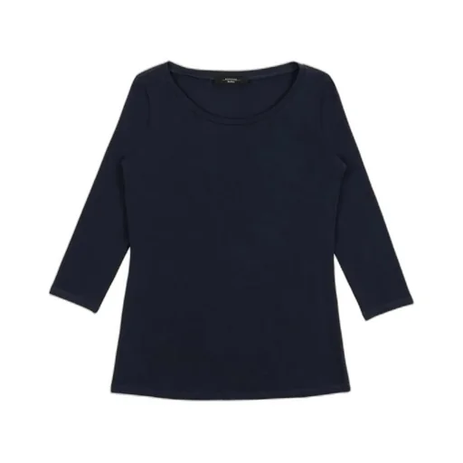 Round Collar And Long-Sleeved T-Shirt