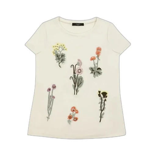 Round Neck Embroidered T-Shirt