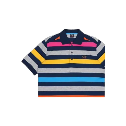 Striped Short-Sleeved Polo Shirt