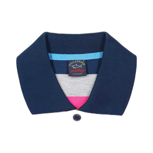 Striped Short-Sleeved Polo Shirt