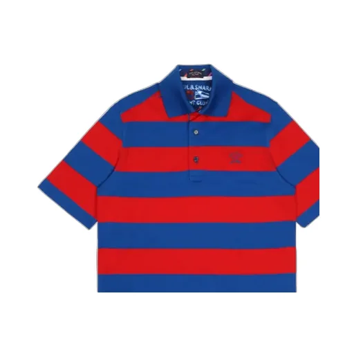 Striped Short-Sleeved Polo Shirt