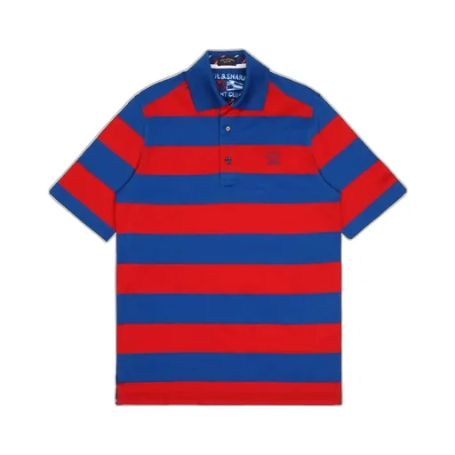 Striped Short-Sleeved Polo Shirt