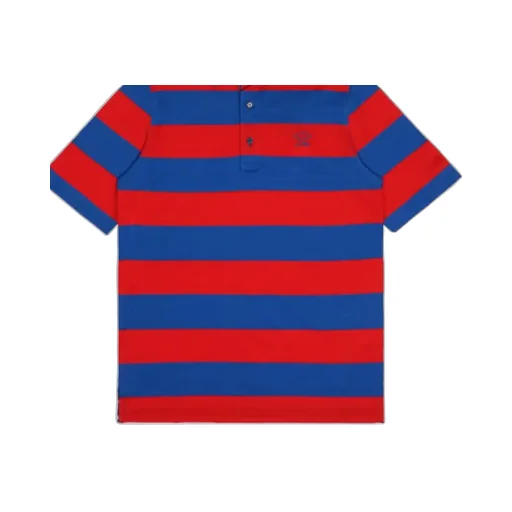 Striped Short-Sleeved Polo Shirt